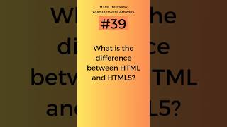 Difference between HTML and HTML5 | HTML Interview Questions and Answers Part - 39 #shorts #viral