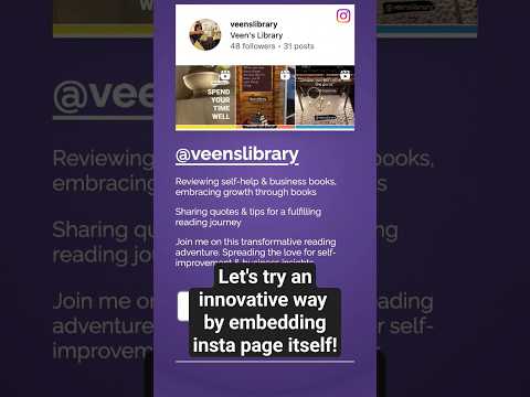 An #innovative way of adding #instagram page into your #website