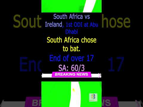 South Africa vs Ireland, 1st ODI at Abu Dhabi, IRE vs SA, Oct 2, 2024, SA vs  IRE #cricket #trending