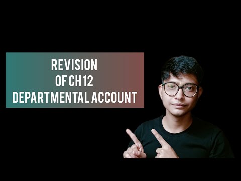 Ca inter A/cs Ch 12 Departmental Accounts Quick revision #icaica #icaistudent #explore #nov22