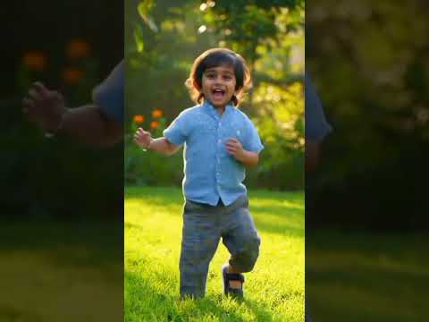 Cute Child Running 🏃 | Dodi Dodi Dum Dum Song | Kids Fun Shorts #abcsong #thekidsland  #alphabetsong