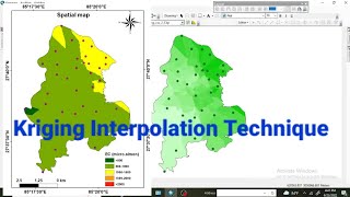 Kriging Estimation Technique in ArcGIS|| Interpolation by Kriging in ArcGIS @gistutorial_easytutorial