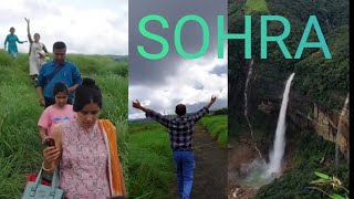 SOHRA,  NOHKALIKAI Falls, Cherapunjee Meghalaya. nestled in the clouds. Famous for heavy rainfall. .