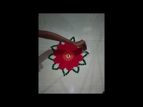 Beutiful rangoli designs | with flowers ❤️