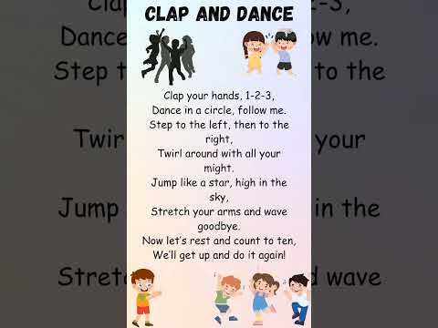 Clap and Dance| Songs in English | English song for kids | #shorts
