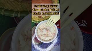 Creamiest coleslaw recipe! #quickrecipe #coleslawrecipe #coleslaw #viral #shorts #quickdiy #recipe