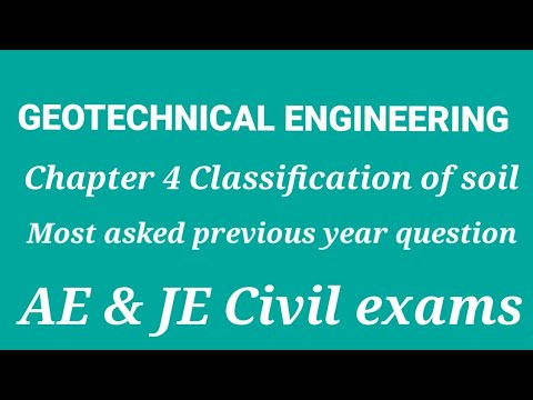 Geotechnical engineering  chapter 4 Classification of soil important questions | RRB JE SSC JE UPMRC