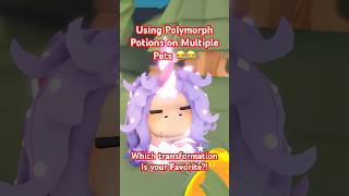 The Polymorph Potion is sooo funny. It’s not Permanent and only last 10 min 🧪Which pet did you get?