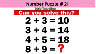 IQ Test Math Number Puzzle Challenge – Can You Beat It? #mathquiz #mathchallenge #brainteaser