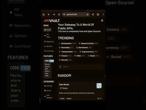 Free & open source api 2025