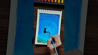 A deer shadow drawing with soft pastel #easydrawing #painting #scenery #quickdrawing