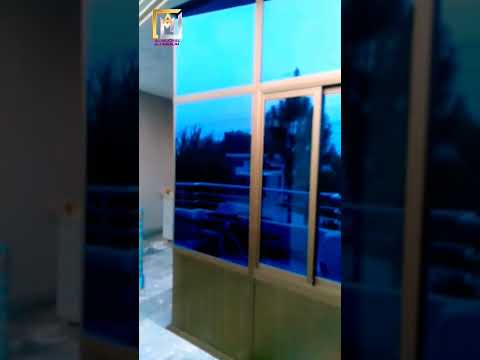 Aluminium partition with blue markri glass #short #viral #youtube #partition #glass