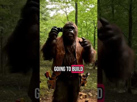 Bigfoot VLOG 1. Building a log cabin in the woods. #bigfoot #ai #vlog #survival