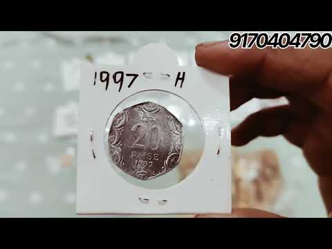 signature coin collection!!!! fss lots...9170404790...1rs 1988 Noida...20 paisa 1997silver rare coin