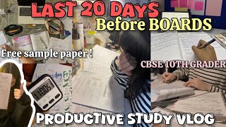 📚STUDY WITH ME FOR MY BOARDS🎀✨ | CBSE CLASS 10 | STUDY VLOG Class 10