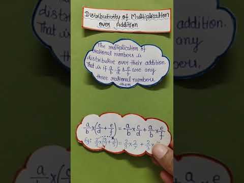 Dristributive Property Of Multiplication Over Addition.