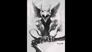 Paint Dark Creatures 01 Winged Beast