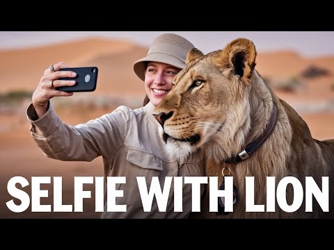 शेर के साथ सेल्फी | SELFIE WITH LION 🦁