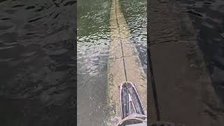 lopwell dam crossing at high tide,devon #greenlanes #enduro #gasgas #rivercrossing