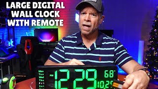 Large Digital Wall Clock with Remote | 16" Large Digital Wall Clock