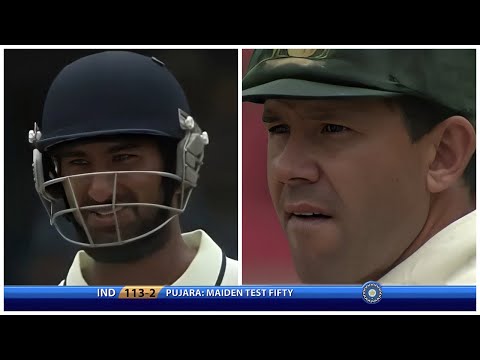 FIFTY on Debut! Cheteshwar Pujara 72 (89) vs Australia 2nd Test 2010 Bangalore (Extended Highlights)