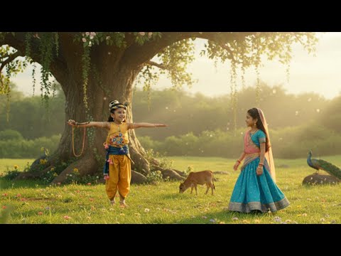 बाल कान्हा और राधा का मिलन || Yashomati Maiya ke nandlala