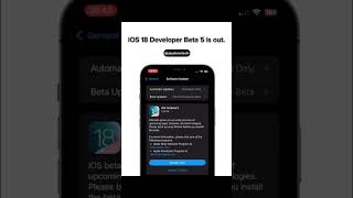 iOS 18 Developer beta 5 is out!! #trending #youtubeshorts #ios18beta #viralvideo