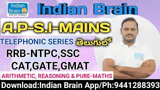 TELEPHONIC SERIES/CAT/GMAT/GATE/POLICE/RRB/SSC/APTITUDE/NARSING SIR/INDIAN BRAIN