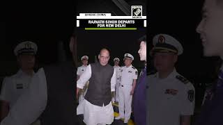 Union Defence Minister Rajnath Singh departs for New Delhi after attending SCO meeting