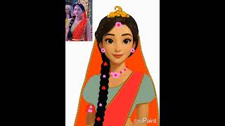 Disney princess Radha look 😍💕#illustration #viralvideo #shorts #trending #radhakrishna #art#edit