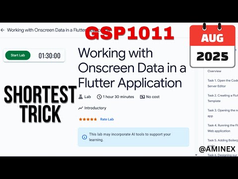 [NEW 2025] Working with Onscreen Data in a Flutter Application || #GSP1011 || #qwiklabs #arcade