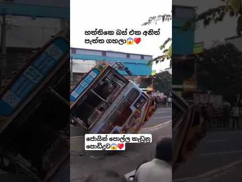 බස් අනතුරක්😱♥️ #busworld #automobile#newbusvideo #vahicles #slvehicles #trending #dhamrejini#driver
