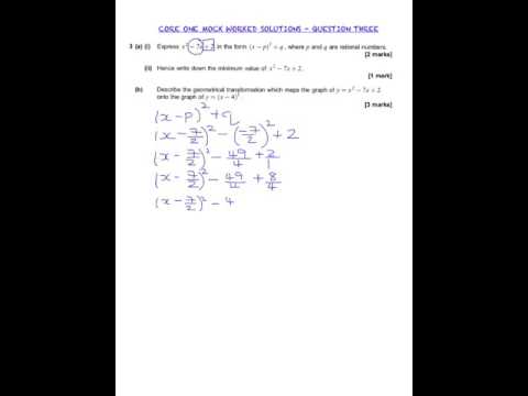 core one mock question 3