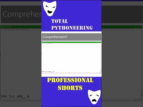 Interview: What are 'Comprehensions'?  #pythoneering #education #totalpythoneering #pythoneering