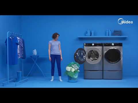 Wash more, save time with the Midea 5.2 Cu Ft Front Load Washer.