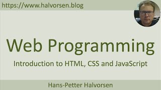 Web Programming Overview