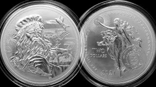 Niue: 2 NZD 2021 - 1oz .999 Ag BU - Icons of Inspiration - LEONARDO DA VINCI