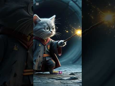 Harry Potter cat #artai #cat #catvideo #animation #animationart #aicat #ai #catlovers#tileshop#funny