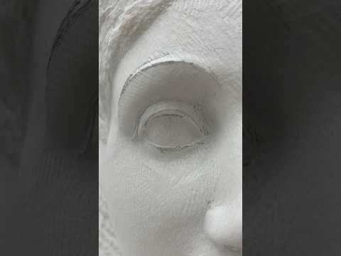 Sculpting an eye in marble #stonecarving #artsandcrafts #carraramarble #art #eye