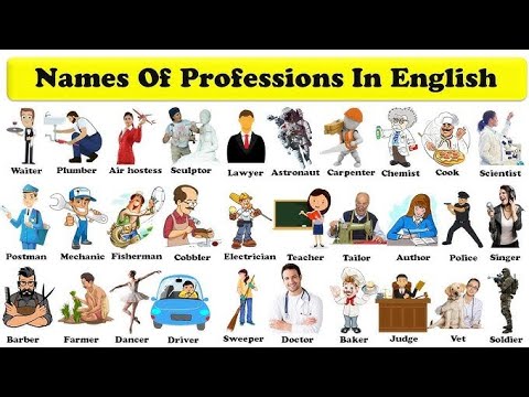 English Occupations and Professions Name | Jobs Vocabulary | Professions  with Urdu Meanings