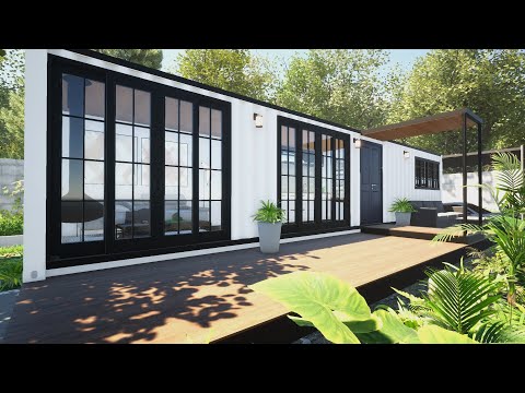 Tiny Shipping Container Home ! Cozy Living in a Compact Space