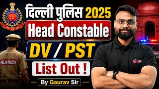 Delhi Police 2025 Head Constable DV PST List Out | Delhi Police HCM Result 2026 | Testbook