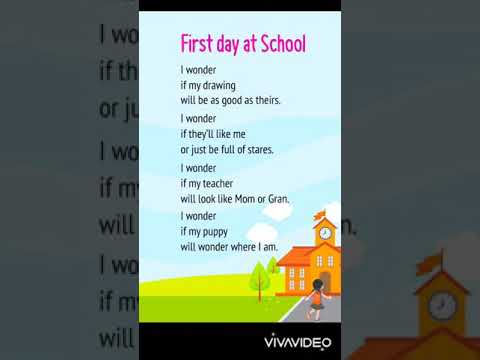 Poems for kids: First Day of School