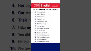 14 Short Commonly Used Examples for Possessive Adjectives | My, Your, His, Her, Our, Their