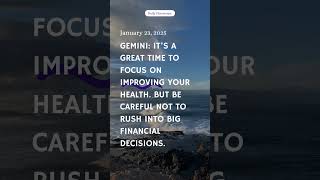 Gemini Today January 23, 2025 #horoscope #today #manifestation #trending #lawofattraction #daily