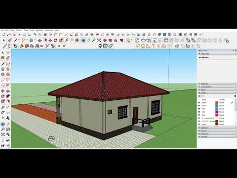 Sketchup - 1 Story House Medel.