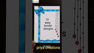 Simple Border Designs/Beautiful Border design for project/Project work designs/Assignment #shorts