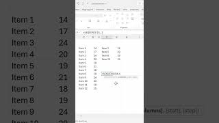 CHOOSEROWS in Excel