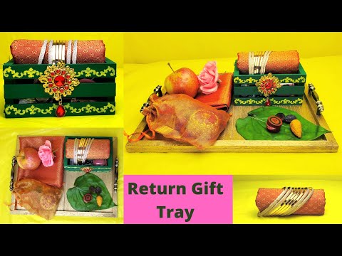 Return Gift Tray Ideas | Thamboolam tray | Simple and Beautiful DIY