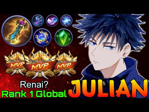 Deadly HyperCarry Julian Double MVP Gameplay - Top 1 Global Julian by Renai? - Mobile Legends